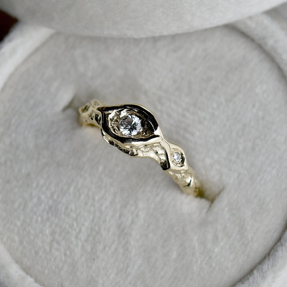 Tangles Gold 10ky 'Tangles' Chasm Diamond Ring | Magpie Jewellery
