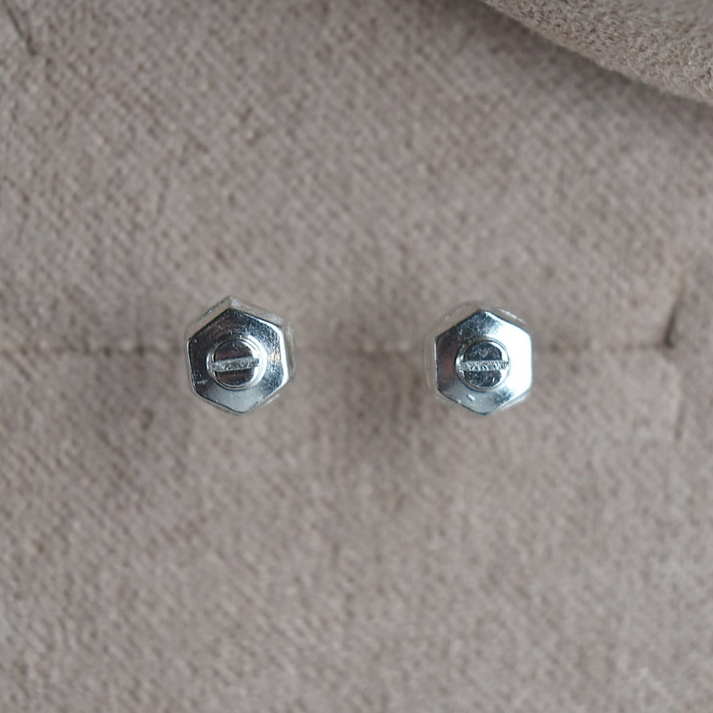 Tiny Screw & Washer Stud Earrings - Magpie Jewellery