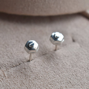 Tiny Screw & Washer Stud Earrings - Magpie Jewellery