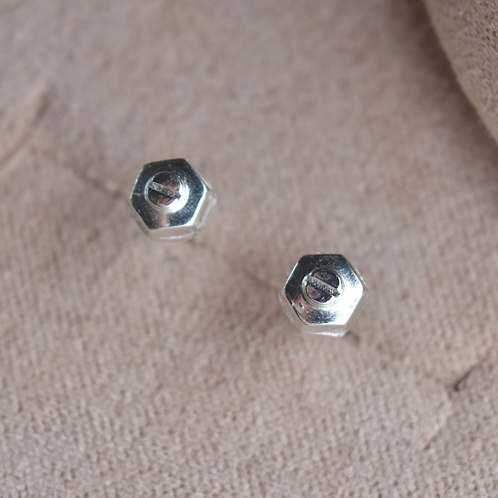 Tiny Screw &amp; Washer Stud Earrings - Magpie Jewellery