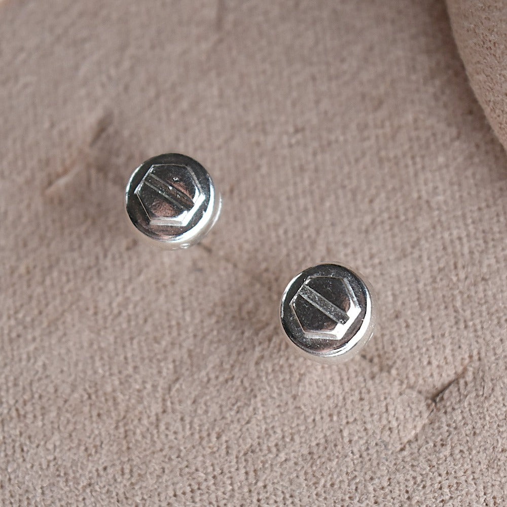 Screw &amp; Washer Stud Earrings - Magpie Jewellery