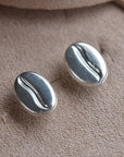 Coffee Bean Stud Earrings - Magpie Jewellery