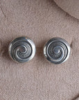 Patterned Swirl Stud Earrings - Magpie Jewellery