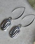 Oval Paperclip Small Drop Earrings - Magpie Jewellery
