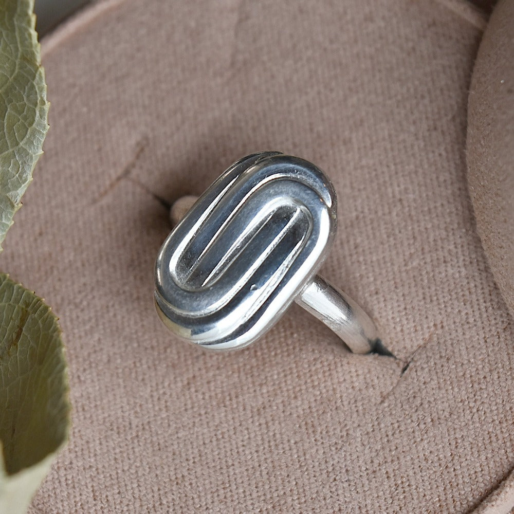 Magazinepapersilver Ring Paperclip Ring | Magpie Jewellery