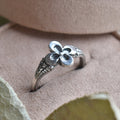 Oxidized Quatrefoil Ring - Magpie Jewellery