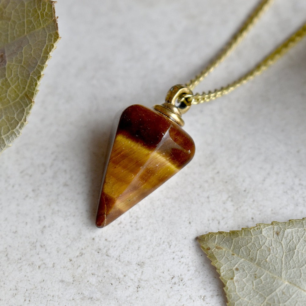 Tiger's Eye Arrowhead Necklace - Magpie Jewellery