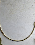 Hammered Crescent Necklace with Accent Stone - Magpie Jewellery