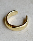 Brass Half Round Ear Cuff - Magpie Jewellery