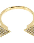 Diamond Open Triangle Ring - Magpie Jewellery