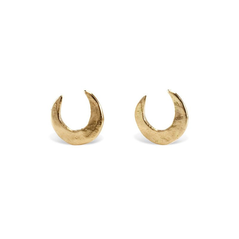 Crescent Moon Studs | Magpie Jewellery