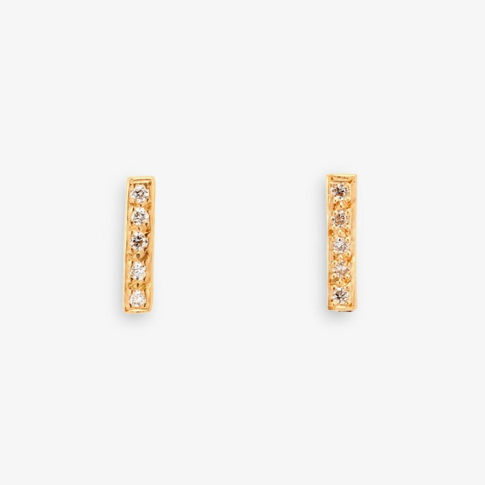 Diamond Bar Earrings | Magpie Jewellery
