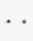 Baby Aquamarine 6 Prong Studs | Magpie Jewellery