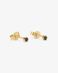 Baby Black Diamond 6 Prong Studs | Magpie Jewellery