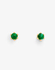 Baby Emerald 6 Prong Studs | Magpie Jewellery