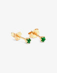 Baby Emerald 6 Prong Studs | Magpie Jewellery
