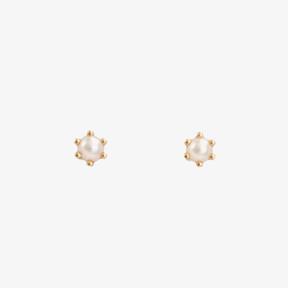 Baby Pearl 6 Prong Studs | Magpie Jewellery