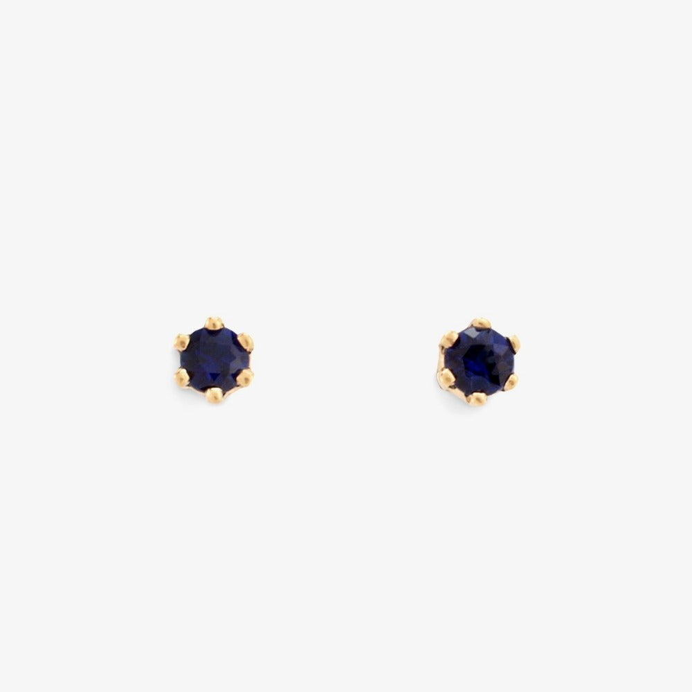 Baby Sapphire 6 Prong Studs | Magpie Jewellery