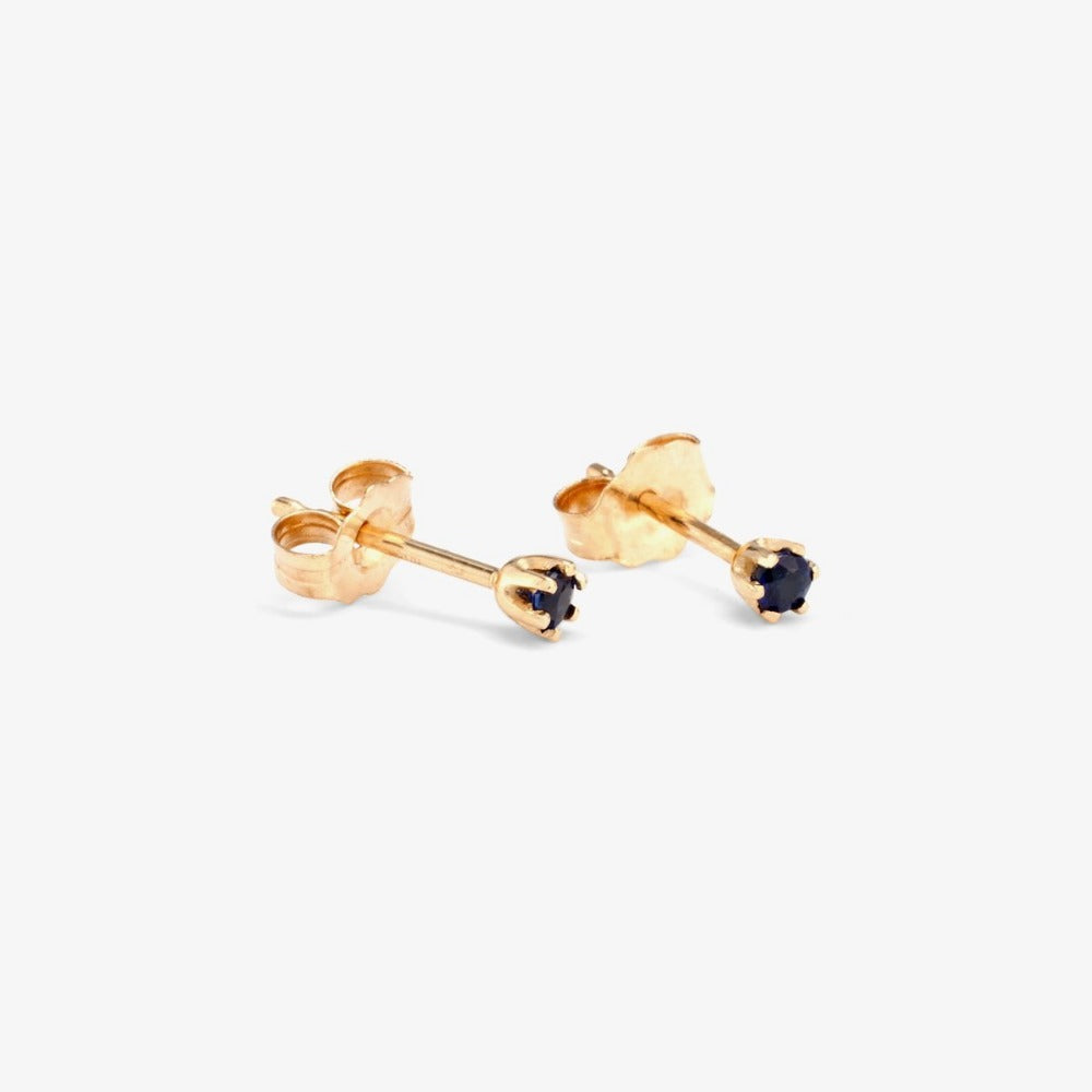Baby Sapphire 6 Prong Studs | Magpie Jewellery