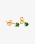 0.2 carat 6 Prong Emerald Studs | Magpie Jewellery