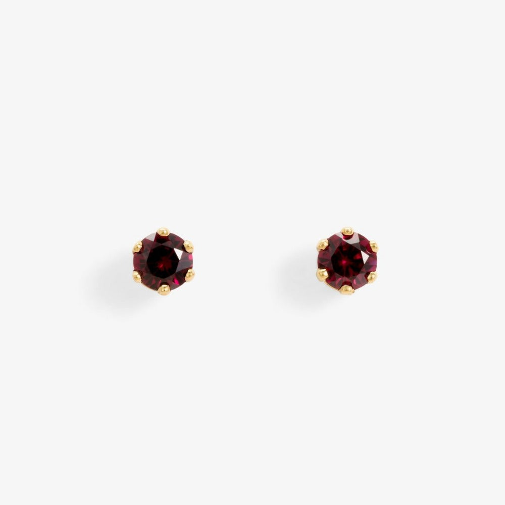 0.2 carat 6 Prong Garnet Studs | Magpie Jewellery