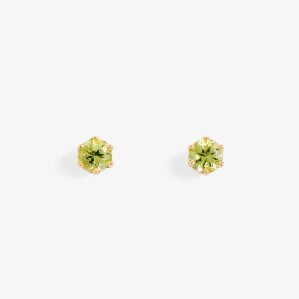 0.2 carat 6 Prong Peridot Studs | Magpie Jewellery