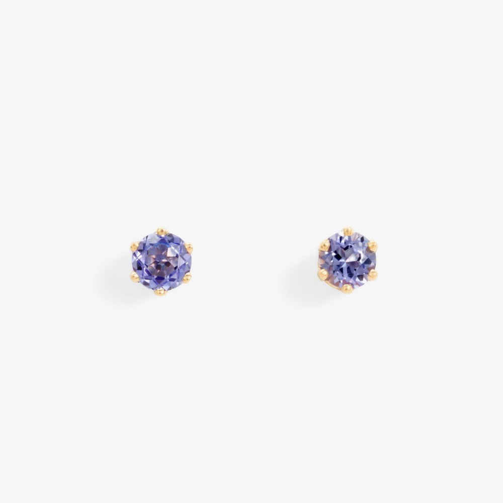 0.2 carat 6 Prong Tanzanite Studs | Magpie Jewellery