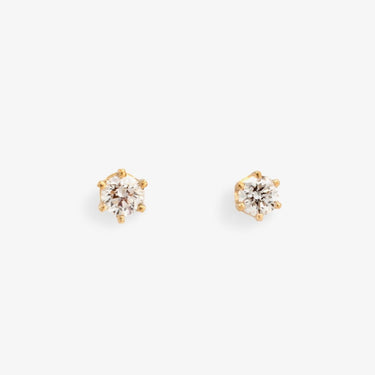 0.2 carat 6 Prong White Diamond Studs | Magpie Jewellery