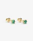 6 Prong Emerald Stud | Magpie Jewellery