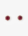 6 Prong Ruby Stud | Magpie Jewellery