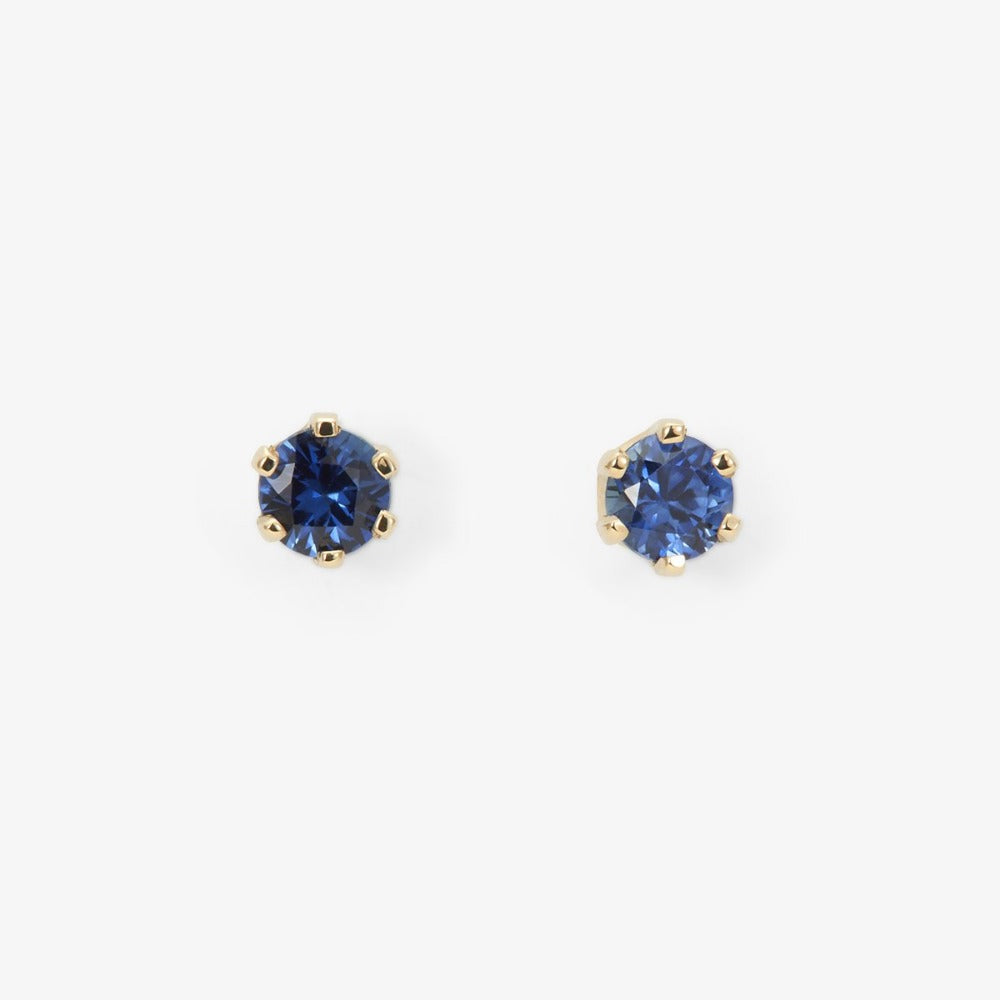 6 Prong Sapphire Stud | Magpie Jewellery