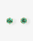 Large 6 Prong Emerald Studs | Magpie Jewellery