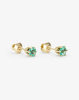 Large 6 Prong Emerald Studs | Magpie Jewellery