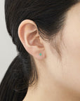 Large 6 Prong Emerald Studs | Magpie Jewellery