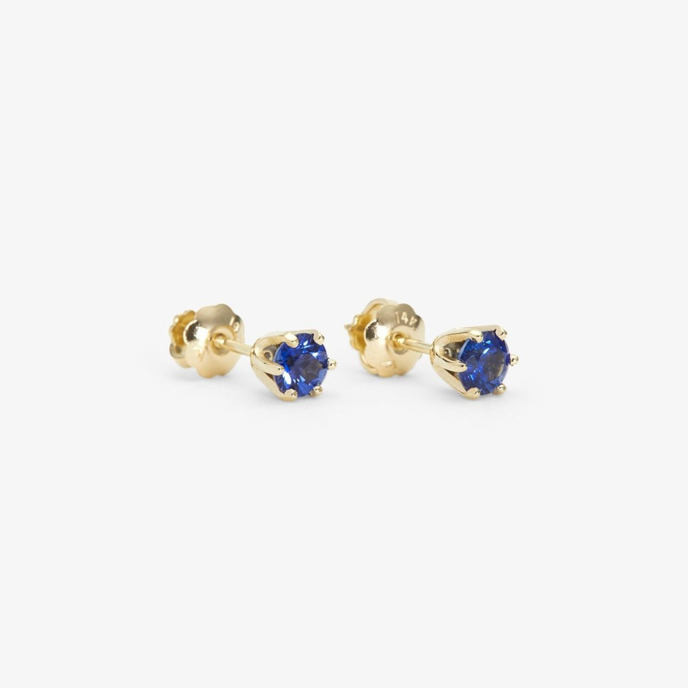 Large 6 Prong Sapphire Studs | Magpie Jewellery