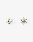 Large 6 Prong White Diamond Studs | Magpie Jewellery