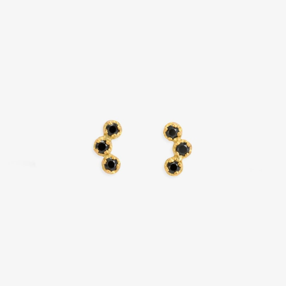 Black Diamond Orion Studs | Magpie Jewellery
