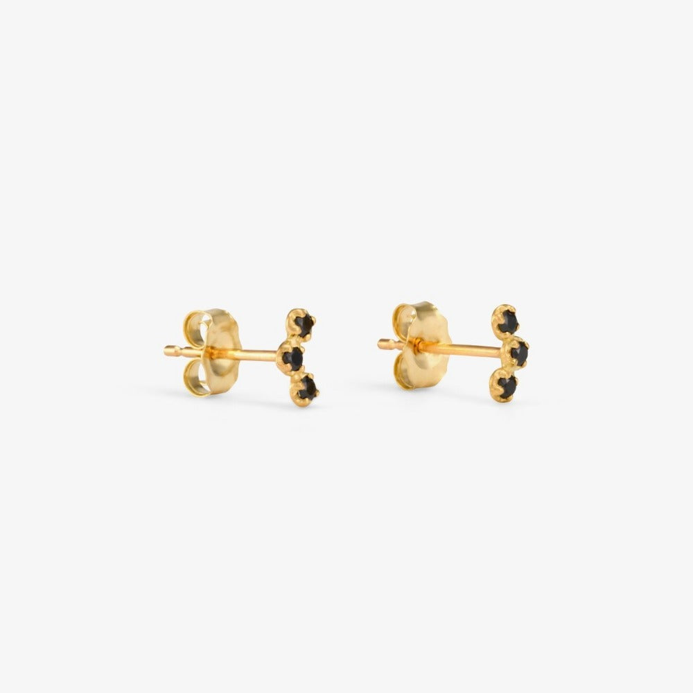 Black Diamond Orion Studs | Magpie Jewellery