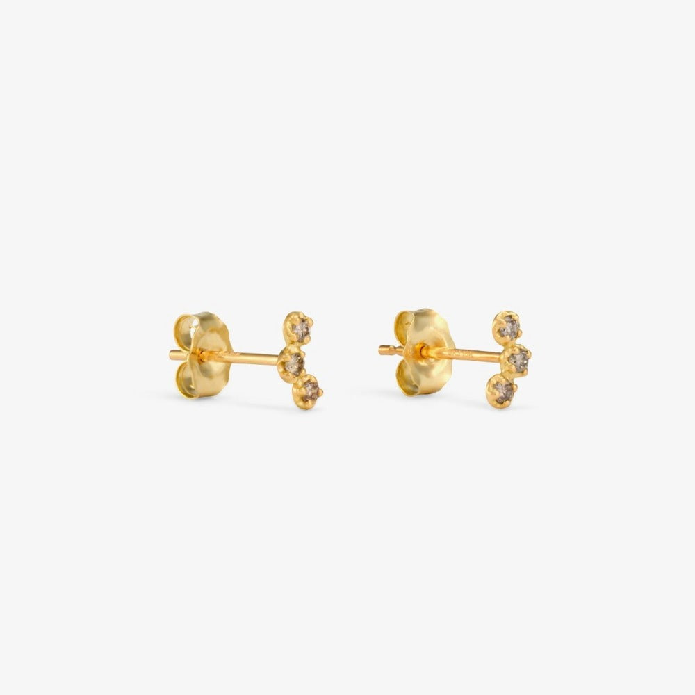 Brown Diamond Orion Studs | Magpie Jewellery