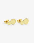18k Yellow Gold Double Dot Studs | Magpie Jewellery