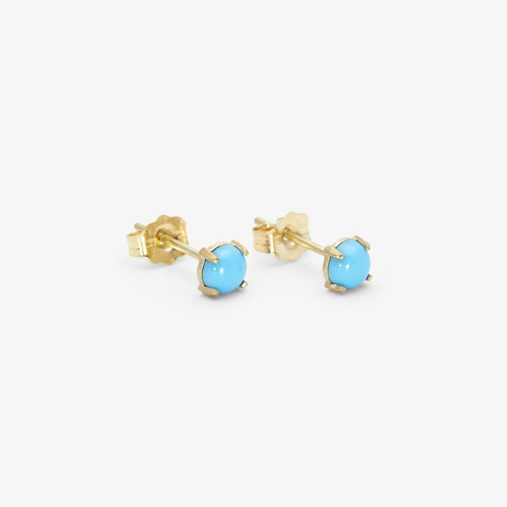 14K Gemstone Wisp Studs - Magpie Jewellery