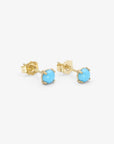 14K Gemstone Wisp Studs - Magpie Jewellery