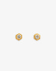 Baby White Diamond Hexagon Studs | Magpie Jewellery