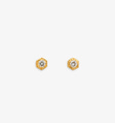 Baby White Diamond Hexagon Studs | Magpie Jewellery