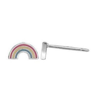 Enamel Rainbow Studs - Magpie Jewellery