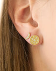 Crescent Flow Diamond Stud Earrings - Magpie Jewellery