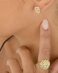 Medium Festival Diamond Stud Earrings - Magpie Jewellery