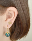 Diamond Center Star Earring - Magpie Jewellery