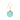 Cage Cap Gemstone Ball Earrings - Amazonite