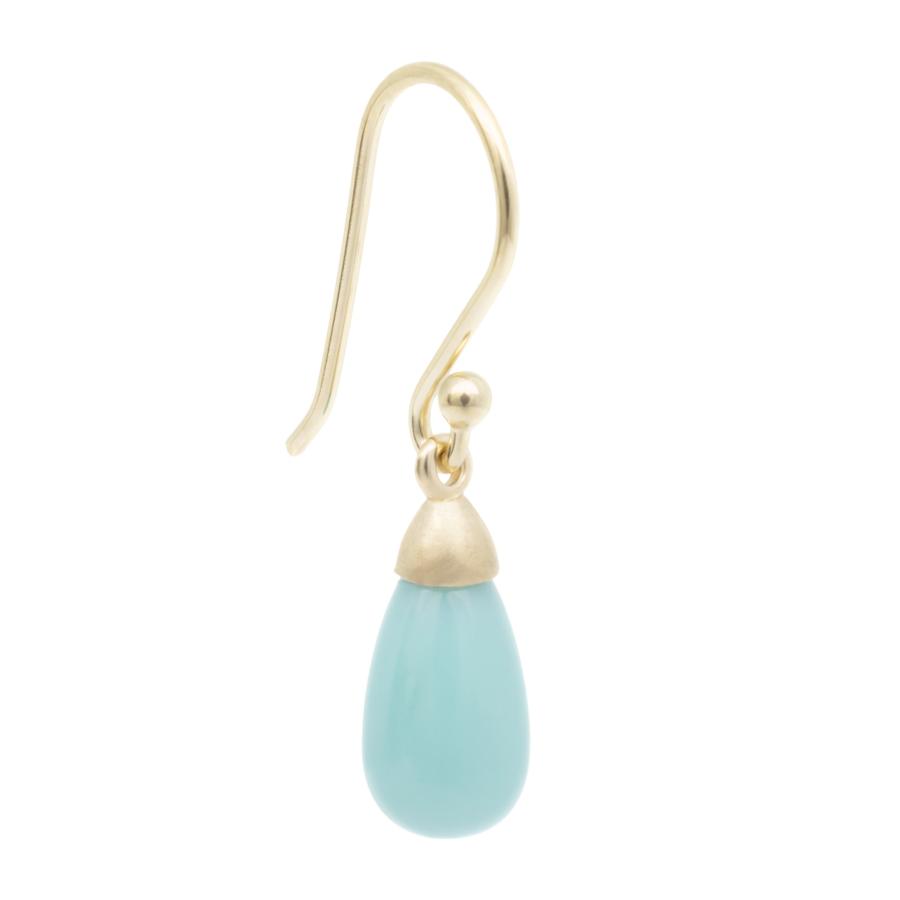 Teardrop Gemstone Drop Earrings - Turquoise